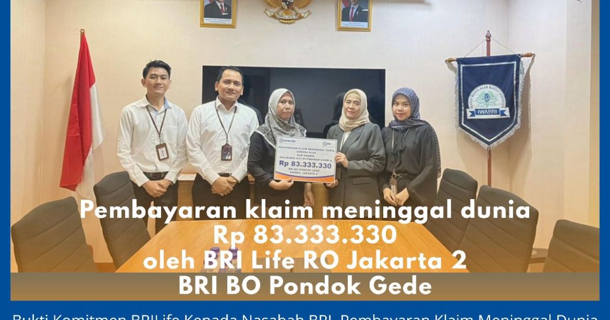 BRI Pondok Gede Serahkan Klaim Asuransi BRILife Kepada Ahli Waris