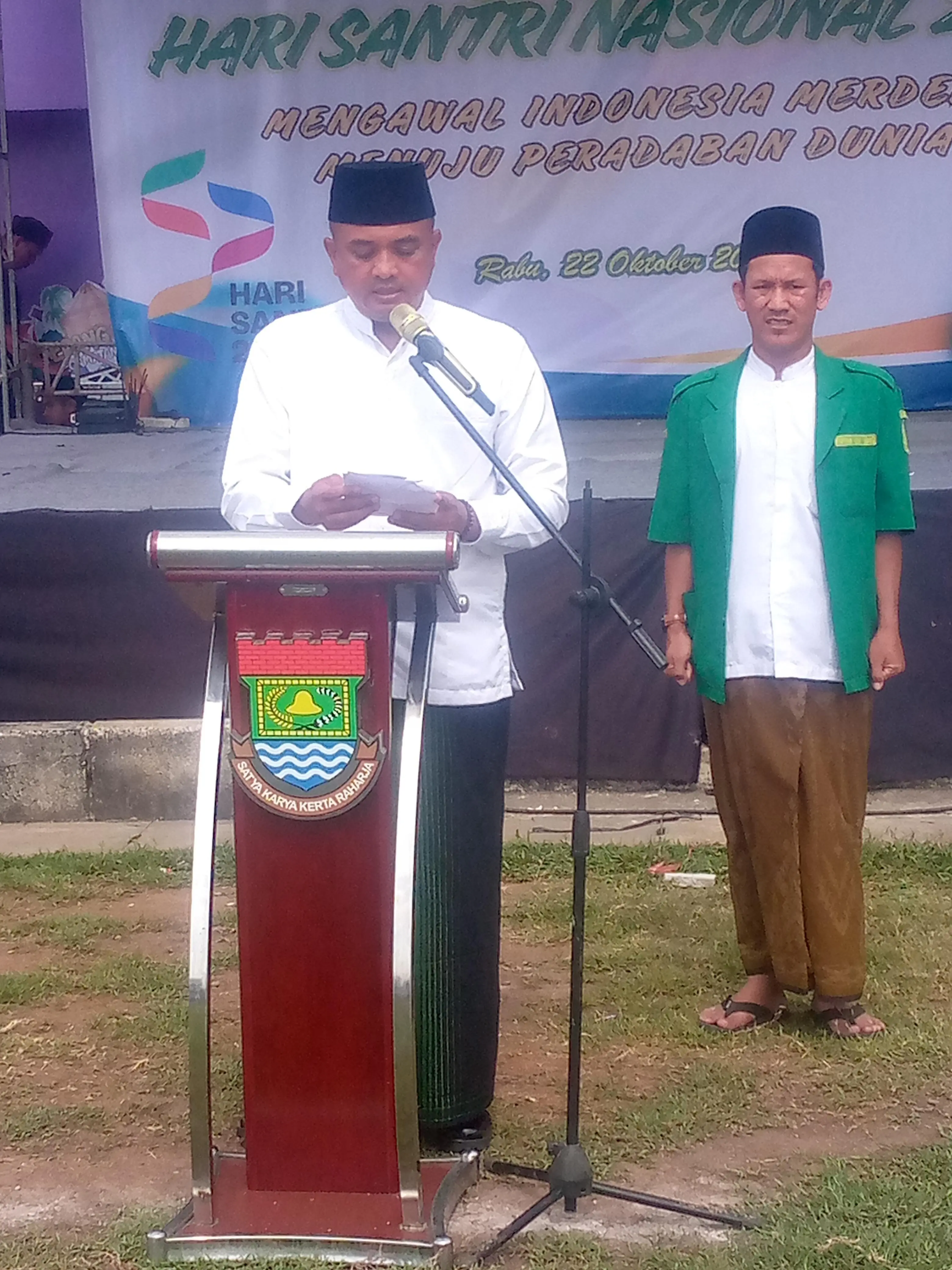 Pemerintah Kecamatan Rajeg Gelar Upacara Hari Santri Bersama Para Santri se Kecamatan Rajeg